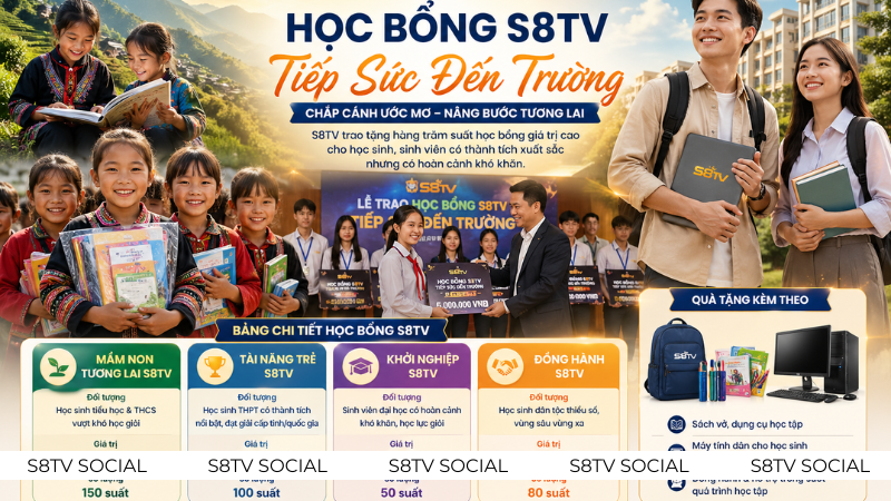 Học Bổng S8TV – Tiếp Sức Đến Trường